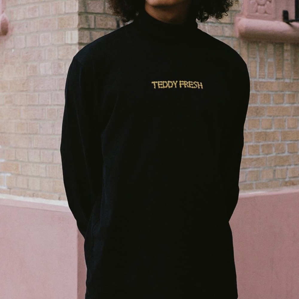 BULLION EMBROIDERY TURTLENECK Teddy Fresh Size XS